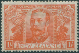 New Zealand 1920 SG458 1/- Orange-red Victory MLH - Other & Unclassified