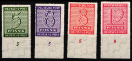 SBZ 116-119 DX Postfrisch Postmeistertrennung Roßwein Durchstochen #NG776 - Autres & Non Classés