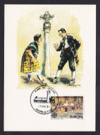 Andorra (Spanish) - 1981 Europa / CEPT Folk Dance Maxicard FDI Postmark - Brieven En Documenten