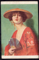 France - Salon De Paris - G. Hervé - Femme A L' Eventail - Malerei & Gemälde