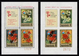 Yugoslavia 1988 Cancer Red Cross Croix Rouge Rotes Kreuz Tax Charity Surcharge Perforated + Imperforated Booklet MNH - Strafport