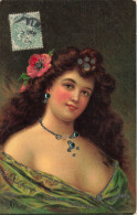 P8- Fantaisies - Femme - Paillettes - Portrait - Illustrateur Henrion -  COLLIER - Autres & Non Classés