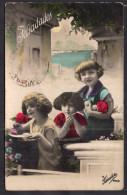 Argentina - 1935 - Colorized - Three Little Girls Playing - Abbildungen
