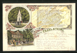 Lithographie Tezelstein, Gasthaus, Kapelle  - Other & Unclassified