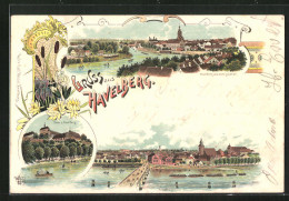 Lithographie Havelberg, Dom Z. Havelberg, Panorama Mit Fluss  - Havelberg