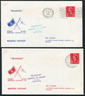 1969 GB X 2 Scotland "ISLANDER" Orkney Shipping Co. "Maiden Voyage" Covers Kirkwall Westray  - Lettres & Documents
