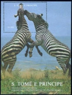 SAO TOME E PRINCIPE 1992, Zebra, Animals, Fauna, Mi #B281, MNH** - Other & Unclassified