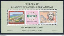 Foglietto Ricordo Europa 1983 - Errors And Curiosities