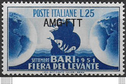 1951 Trieste A Fiera Di Bari MNH Sassone N. 128 - Non Classés