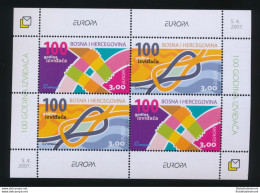 2007 EUROPA CEPT, Bosnia Herzegovina Croata, Foglietto - Souvenir Sheet,100 Anni Scoutismo, BF 10 MNH** - Andere & Zonder Classificatie