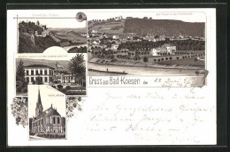 Lithographie Bad Koesen, Kaiserin Auguste-Victoria-Kinderheilanstalt, Rudelburg U. Saaleck  - Other & Unclassified