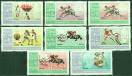 F-EX49414 SOUTH ARABIA MANAMA MLH 1968 PRE-OLYMPIC GAMES MEXICO ATHLETISM EQUESTRIAN BOXING CANOES.  - Other & Unclassified