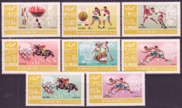 F-EX49413 SOUTH ARABIA AJMAN MLH 1968 PRE-OLYMPIC GAMES MEXICO ATHLETISM EQUESTRIAN BOXING CANOES.  - Other & Unclassified