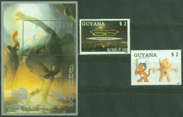 F-EX49481 GUYANA MNH 1988 SILVER SHEET OLYMPIC GAMES BARCELONA - SEOUL. - Zomer 1992: Barcelona