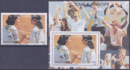 F-EX49443 SAO TOME I PRINCIPE MNH 1992 OLYMPIC GAMES BARCELONA TENNIS.  - Sommer 1992: Barcelone