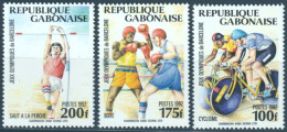 F-EX49477 GABON MNH 1992 OLYMPIC GAMES BARCELONA ATHLETISM BOXING CYCLING.  - Sommer 1992: Barcelone