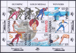 F-EX49383 GUYANA MNH 1991 OLYMPIC GAMES BARCELONA WINNER MEDALS.  - Summer 1992: Barcelona