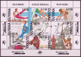 F-EX49386 GUYANA MNH 1991 OLYMPIC GAMES BARCELONA WINNER MEDALS.  - Ete 1992: Barcelone