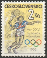 F-EX49466 CZECHOSLOVAKIA MNH 1992 OLYMPIC GAMES BARCELONA TENNIS.  - Summer 1992: Barcelona