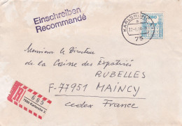 Allemagne--1984--Lettre Recommandée De KARLSRUHE  Pour MAINCY-77 (France)--.timbre Seul Sur Lettre....cachet - Covers & Documents