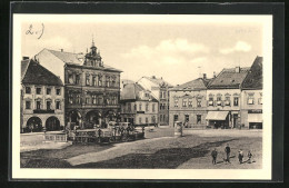 AK Kaaden / Kadan, Namesti, Litfasssäule  - Czech Republic