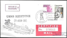 US Space Cover 1973. "Skylab 2" Recovery. USNS Redstone. Swanson - USA