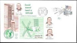 US Space Cover 1973. "Skylab 3" Launch. KSC - United States