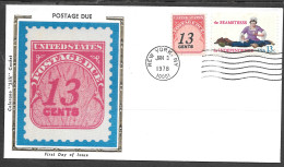 USA FDC Colorano Silk Cachet, 1978 13 Cents Postage Due - 1971-1980