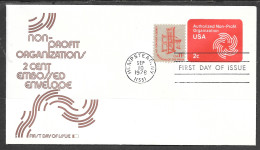 USA FDC Fleetwood Cachet, 1976 2 Cents Nonprofit Envelope - 1971-1980