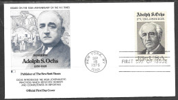 USA FDC Fleetwood Cachet, 1976 13 Cents Adolph Ochs - 1971-1980