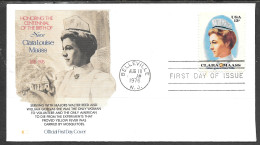 USA FDC Fleetwood Cachet, 1976 13 Cents Clara Maass - 1971-1980