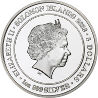 Îles Salomon, 5 Dollars, Posthumous-Year Of The Rabbit, 2023, 1 Oz, Proof - Islas Salomón