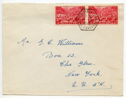 Andorra, French Admin. 1949 Cover; St. Julien De Loria To The Glen, New York; Scott 110 Old Andorra, Pair - Covers & Documents