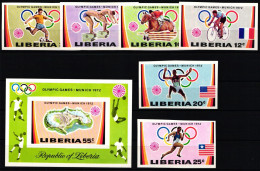 Liberia 826 - 831 B, Block 60 B Postfrisch Olym. Spiele #JI124 - Andere & Zonder Classificatie
