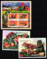 Grenada Kb. 3241-3244, 3245-3248, 3249-3252, Bl. 480-481 Postfrisch Pilze #JI132 - Grenade (1974-...)
