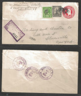 1936 2c Envelope, 15c Statue Of Liberty, Registered, Johnstown, New York - Briefe U. Dokumente