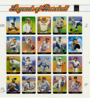 2000 Legends Of Baseball - Sheet Of 20, Mint Never Hinged - Unused Stamps