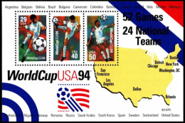 1994 World Cup Soccer Souvenir Sheet, Mint Never Hinged - Ongebruikt