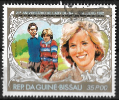 GUINE BISSAU — 1982 Lady Diana's Birthday 35P00 Used Stamp - Guinée-Bissau