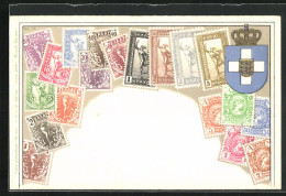 Lithographie Griechenland, Briefmarken Und Wappen  - Stamps (pictures)
