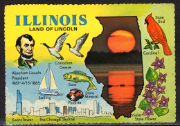 Map, United States, Illinois, Unused - Cartes Géographiques