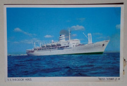 Carte Postale - S. S. Theodor Herzl, Navire Israélien. - Péniches