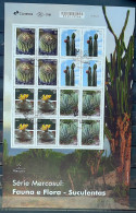 C 4070 Brazil Stamp Succulent Flora And Fauna Mercosul 2022 Sheet CBC DF - Neufs