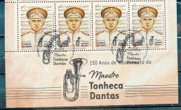 C 3987 Brazil Stamp Maestro Tonheca Dantas Music Bombardine 2021 4 Units Vignette - Neufs