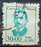 Brazil Regular Stamp RHM 520 Famous Figures Euclides Da Cunha Literature 1966 Circulated 4 - Oblitérés