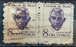 Brazil Regular Stamp RHM 519 Famous Figures Severino Neiva 1963 Pair Circulated 1 - Gebraucht