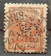 Perfins Brazil Regular Stamp RHM 357 Granddaughter Wheat Gastronomy Circulated 1941 7 - Gebraucht