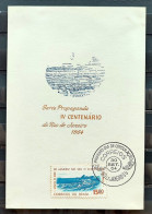 Souvenir Card PVT 1964 IV Serie Advertising Centenary Rio De Janeiro CPD RJ - Entiers Postaux