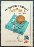 Souvenir Card PVT 1962 Basketball Map CPD SP - Entiers Postaux