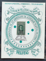 FA 10 Souvenir Card 1948 Philatelic Exhibition Pelotas Dom Pedro Monarchy CBC RS 2 - Postal Stationery